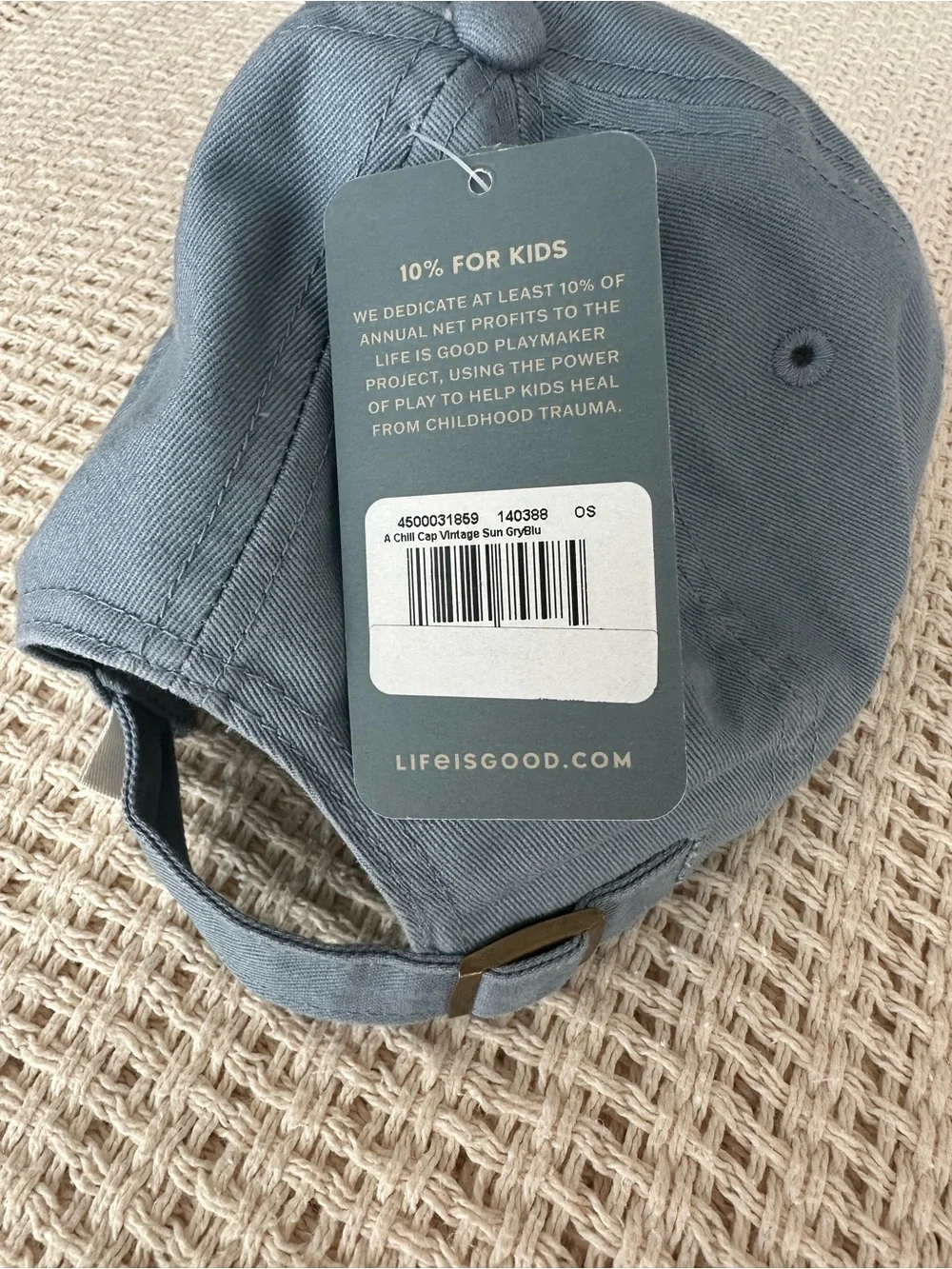 Life Is Good Light Blue Sun Logo Baseball Cap